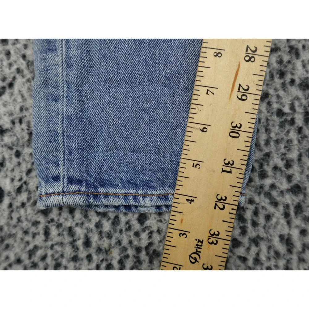 Levi's 505C Distressed Jeans Mens 28x32‎ Light Blue Good Ripped Sashiko Repair